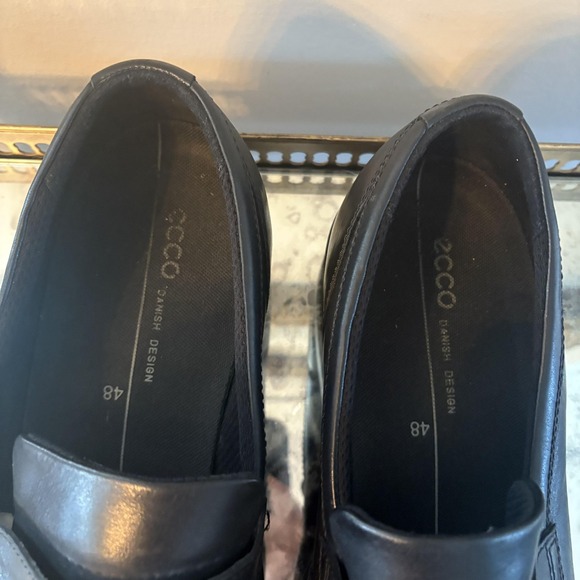 Ecco Shoes Mens Size 14 Leather Loafers Comfort Dress Slip On Danish‎ Design - Picture 3 of 6